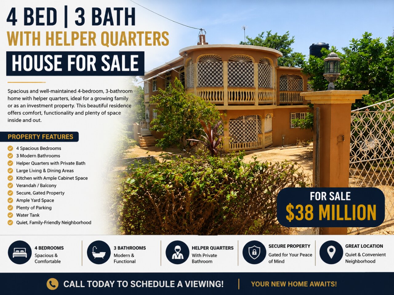 4 Bedrooms 3 Baths House In Lilliput $38 Million