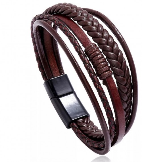 Genuine Leather Bracelet Magnet Lock