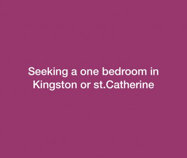 Seeking A One Bedroom For Rent 