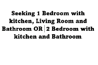 Seeking Place For Rent Urgent. 