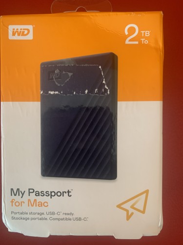 New WD 2TB My Passport For Mac Portable External H