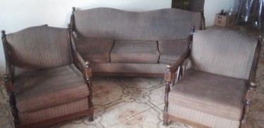 3 Piece Solid Wood Settee
