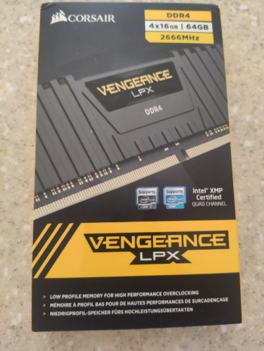 64GB DDR4 Corsair Vengeance Computer Memory @ 2666