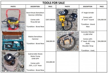 DIY Power Tools For Sale ($36k Up)