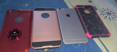  Used Iphone 6s Plus + 3 Phone Cases