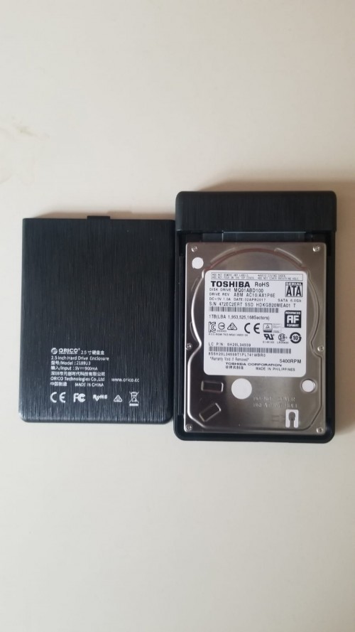 New Orico Harddrive Enclosure With 1TB HDD