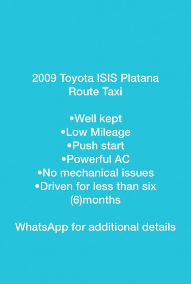 2009 Toyota ISIS 