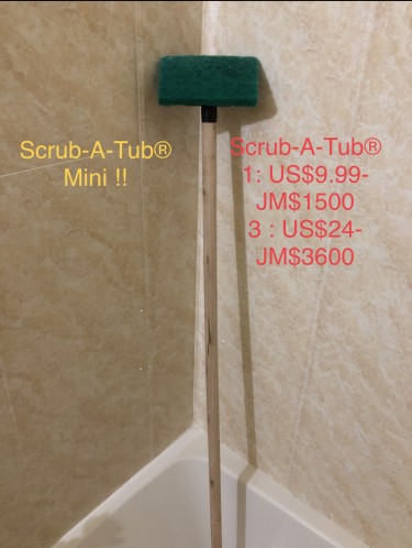 Scrub-A-Tub® Bath, Tile Scrubber Use Mop Stick