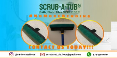 Scrub-A-Tub® Bath, Tile Scrubber Use Mop Stick