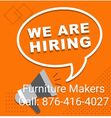 WE NEED FURNITURE MAKERS 