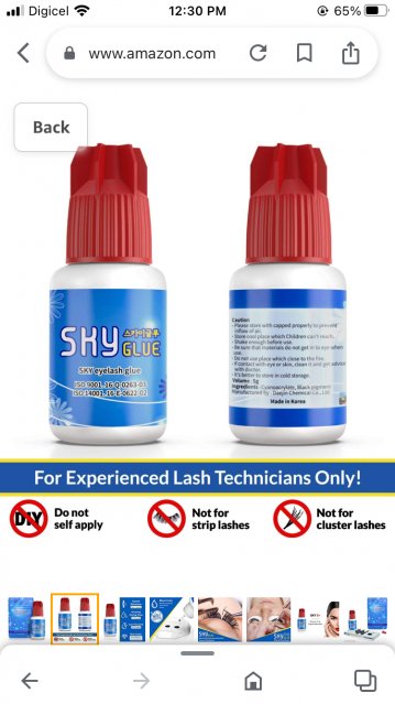 Lash Glue Plus 10 Glue Rings