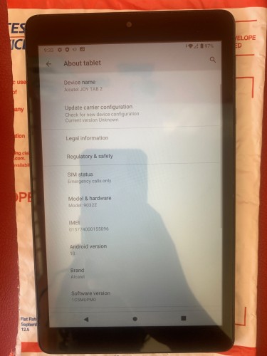2020 Alcatel Joy Tab2 8” Tablet 32GB Storage And 3