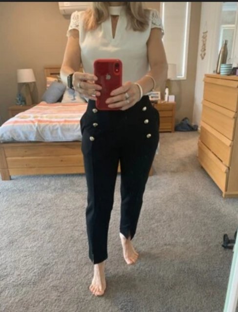 Black Pants With Buttons