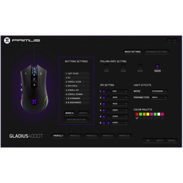 Primus Gaming GLADIUS 4000T Wired RGB Gaming Mouse