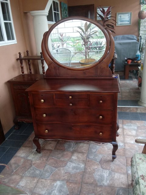 Solid Antique Mahogany Dresser