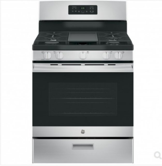 GE 30 Inch 5-Burner Stainless Steel Stove