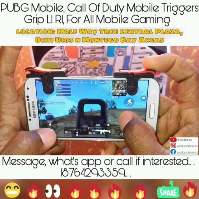PUBG Mobile L1 R1 Trigger Grip, 4 Al Mobile Gamin