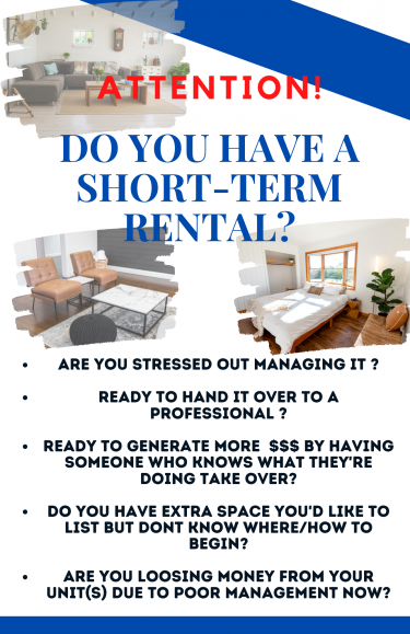 Short Term Rental Manager Available 