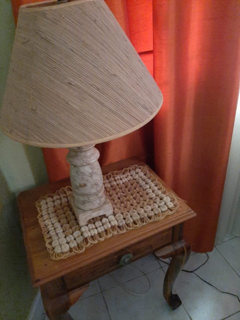 Antique Marble Table Lamp