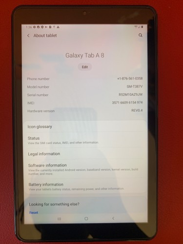 Mint 8” 4G LTE Sim Unlocked Samsung Galaxy Tab A W