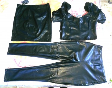 Full Leather Set (Blouse, Skirt, Pants)