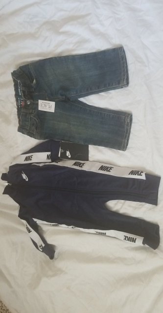 Boy Skinny Jeans And Romper 6-9 Months