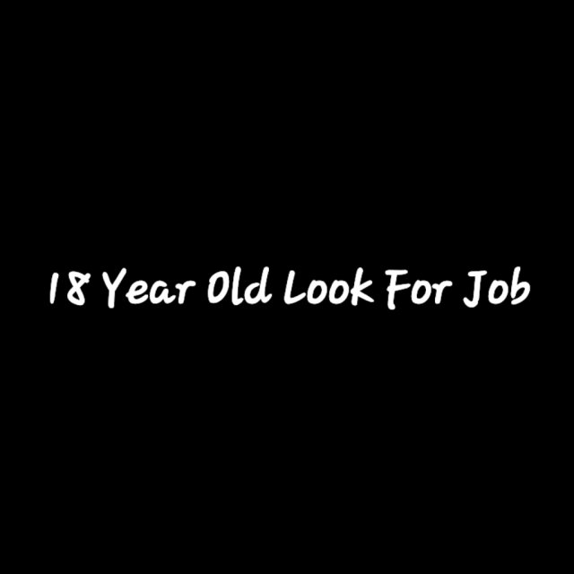 18 Year Old Seeking A Job