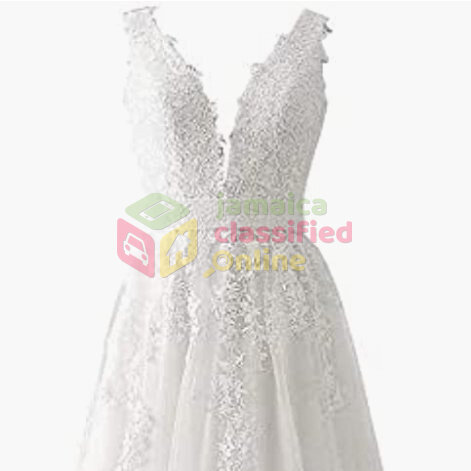 V- Neck Wedding Dress For Sale!!!