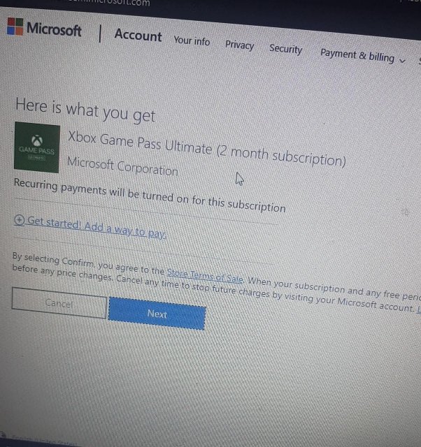 2 Months Xbox Ultimate Game Pass