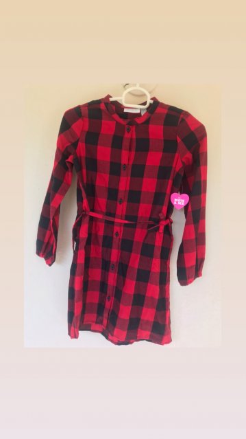 Red Plaid Place Dress