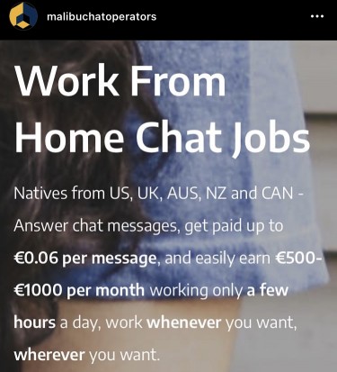CHAT OPERATORS WANTED!!!!