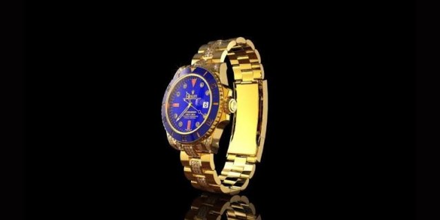 Gold And Diamond Rolex Wrist Watch