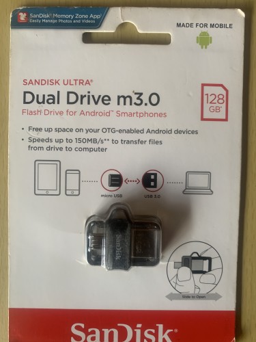 New SanDisk Ultra 128GB Dual Drive M3.0 Flash Driv