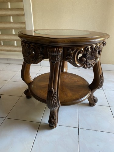 Round Glass Top Center Table