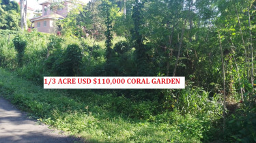 CORAL GARDEN 1/3 Acre Lot Usd $110,000