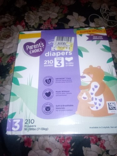 Size 3 Parent's Choice Diapers (70pcs)
