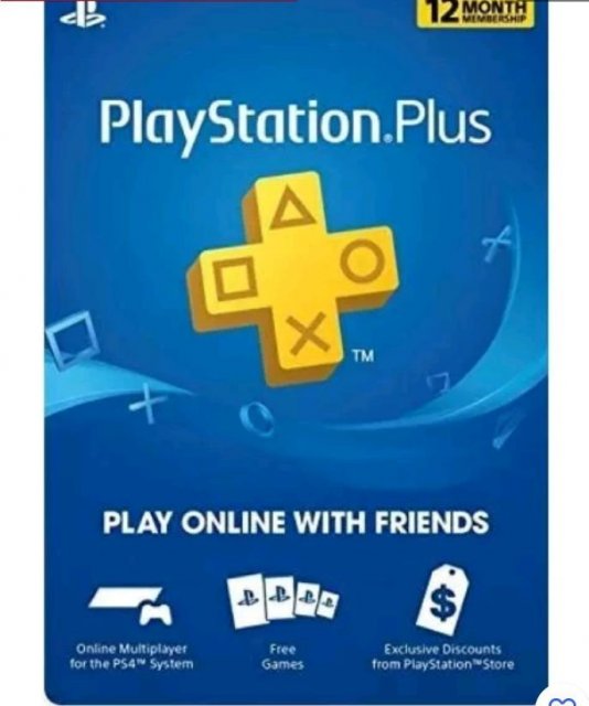 Sony Playstation Plus Digital Codes 1 Year