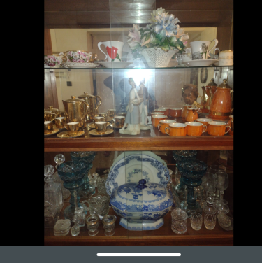 Antiques, Plates, Wine Glasses, Crockery, Etc