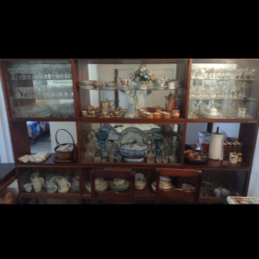 Antiques, Plates, Wine Glasses, Crockery, Etc