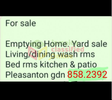 YARD SALE, Emptying Home 