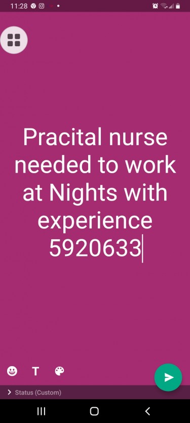 Seeking Night Practical Nurse 