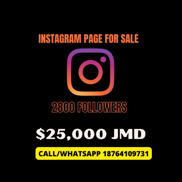 INSTAGRAM PAGE FOR SALE