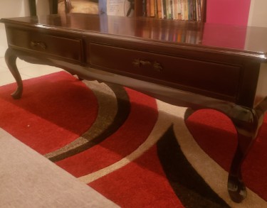 Mahogany Coffee Table With Drawers 
