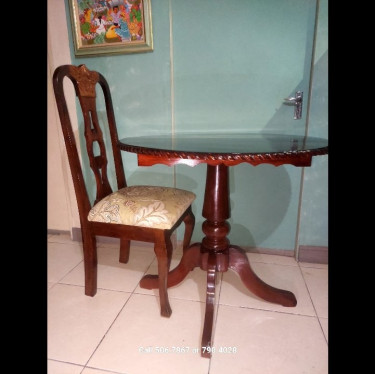 Mahogany Dining Set, Table & 4 Chairs 