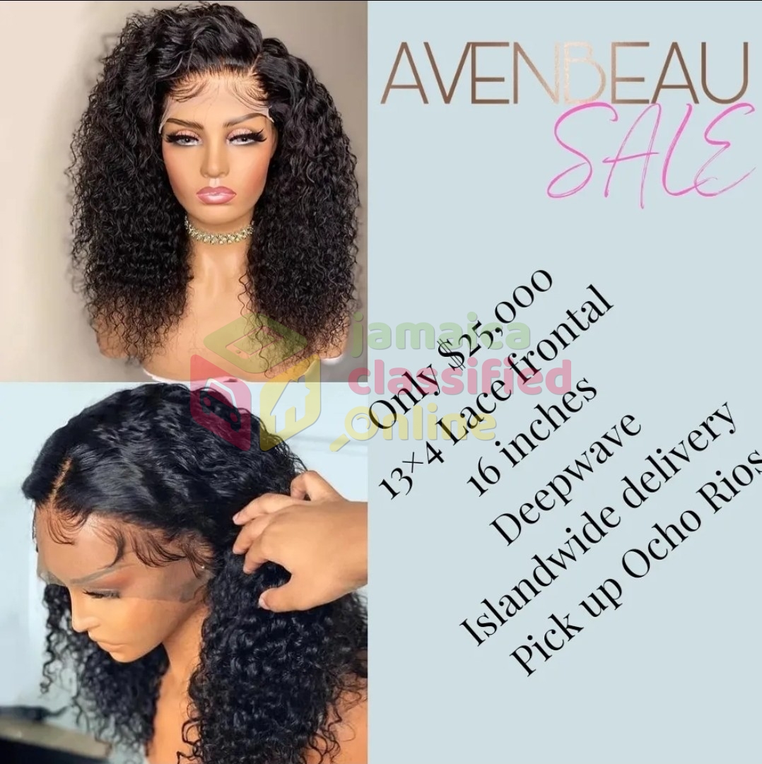 For Sale: 25,000 16 Inch 13×4 Lace Front Deep Wave Wig - Ocho Rios