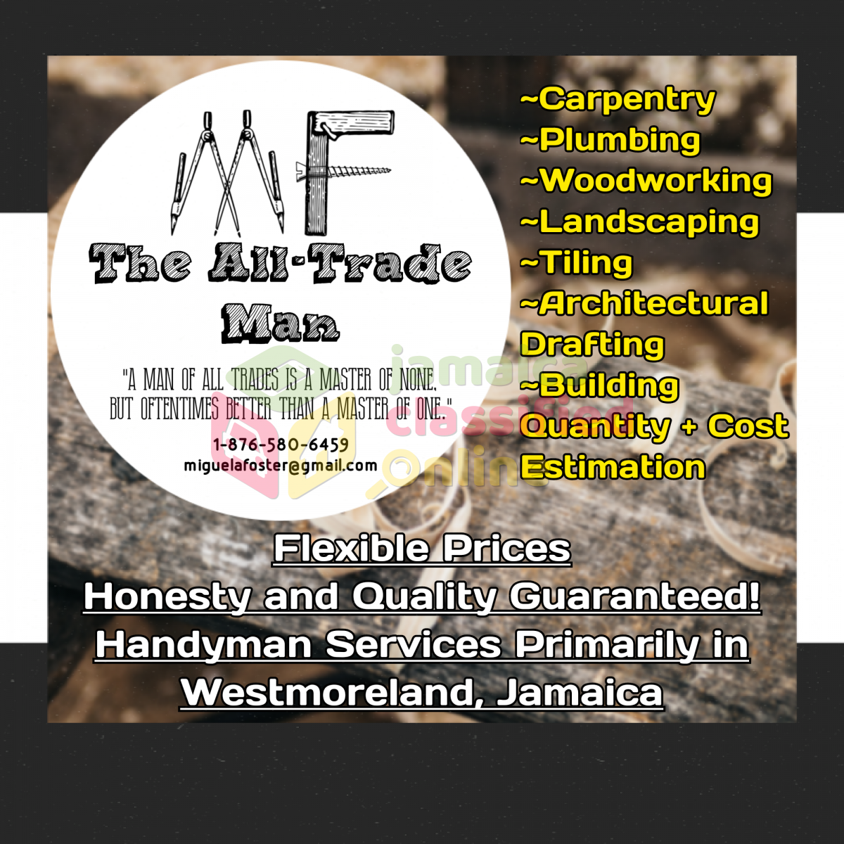 For Rent: Handyman Services-MF The All-Trade Man - Westmoreland