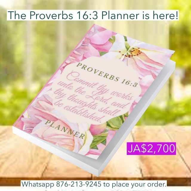 Proverbs 16:3 Planner Undated