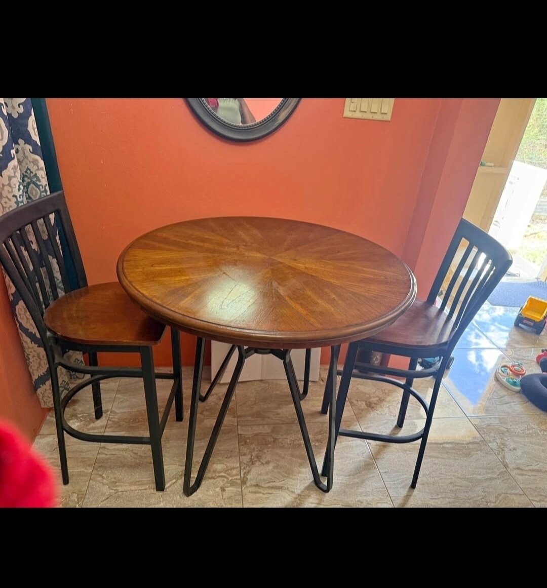Dining Set, Table & 2 High Chairs