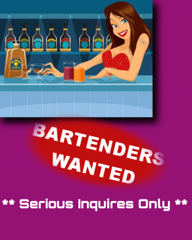 12G Seeking Bartender IMMEDIATELY 