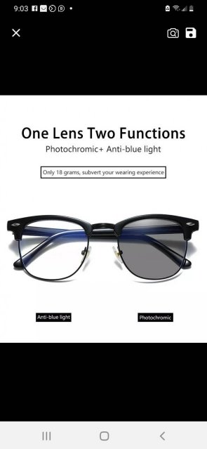 Blue-Light/Photochromatic Glasses